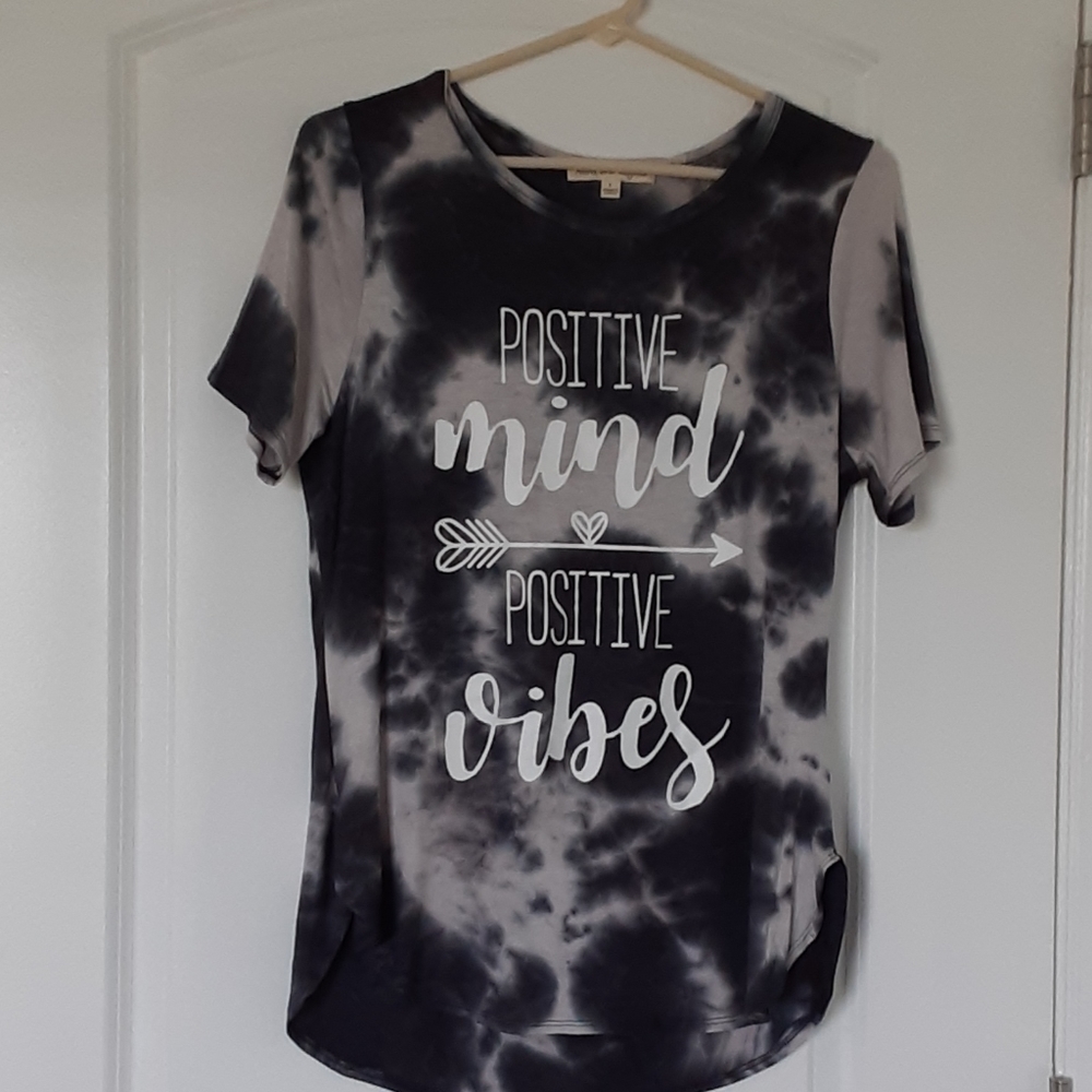 Black and gray tie dye shirt